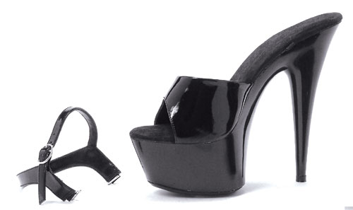 Ellie Shoes 609-Noir 6 in environ 15.24 cm Satin Strappy Stiletto avec rivets 
