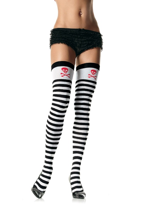6007 Leg Avenue Stockings, striped thigh highs