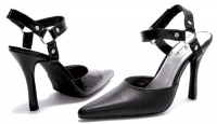 407-Bernice Ellie Shoes, 4 Inch high heels Fetish Pump Ankle Strap Se