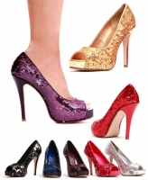 415-Flamingo Ellie Shoes, 4 Inch high heels Fetish Pumps Open Toe Gli