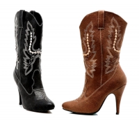 418-Cowgirl Ellie Shoes, 4 inch high heels Fetish  Ankle Boots