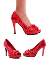 420-Dorothy Ellie Shoes, 4 Inch high heels Pumps Sequins with Patent