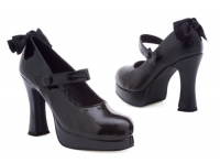 425-Glenda Ellie Shoes, 4 Inch Chunky high heel 1 inch Platform