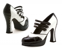 425-Maria Ellie Shoes, 4 Inch Chunky high heel 1 inch Platform  s