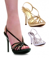 431-Knot Ellie Shoes, 4 Inch high heels Pumps Rhinestone  Sandals