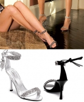 457-Claudia Ellie Shoes, 4.5 inch high heel With Rhinestones  San