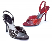 457-Rouge Ellie Shoes, 4.5 inch high heel With Rhinestones  Sanda