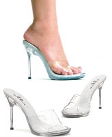 458-Vanity Ellie Shoes, 4.5 inch Metallic high heel With 0.25 Inch Pl