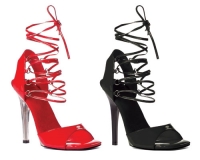508-Dancer Ellie Shoes, 5 inch high heel Wrap-Up  Sandals