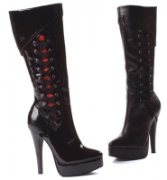 551-Scarlet Ellie Boots, 5 inch high heels Platforms Knee High  B