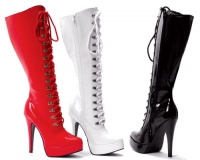 551-Troy Ellie Boots, 5 inch high heels Platforms Zipper Knee High Se