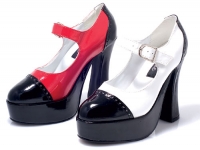 557-Adam Ellie Shoes, 5.5 inch Chunky high heels With 1.50 Inch Platf