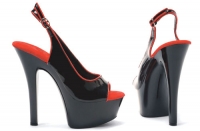 601-Lucia Ellie Shoes, 6 inch stiletto high heels Sling Back Platform