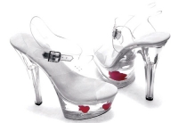601-Sweetie Ellie Shoes, 6 inch stiletto high heels With 2 inch clear