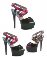 609-Papaya Ellie Shoes 6 Inch High Heels Peep Toe Platform  Sandal