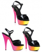 609-Sunrise Ellie Shoes 6 Inch Pointed Stiletto Heels Platform Sandal