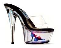 609-Truckgirl Ellie Shoes, 6 inch pointed Stiletto high heels Slip On