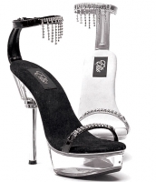 678-Zsazsa Ellie Shoes, 6 inch Silver Metallic Rhinestones high heels