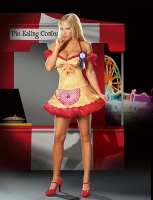 4558 Dreamgirl Costumes, Hot Cherry Pie, stretch knit dress with bubb