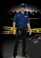 5150 Dreamgirl Costume, You re Busted Policeman, Button front shirt