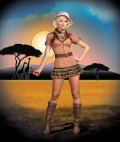 5847 Dreamgirl Costume, On the Hunt Costume, Stretch knit button fron