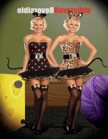 5976 Dreamgirl Costume, When the Cat Away Costume, Fully Reversible s