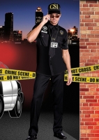 6555 Dreamgirl Costume, Detective Dick Perfecto, Button front shirt w