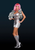 6590 Dreamgirl Costume, Money Girl Kit, Includes pink wig with silver