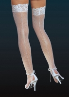 7028 Dreamgirl Stockings, Fishnet thigh high with back seam and stay