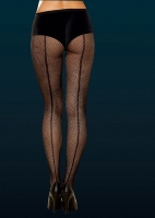 7034 Dreamgirl Pantyhose, Fishnet pantyhose with back seam.