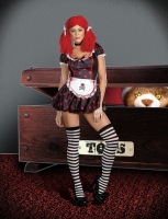 7531 Dreamgirl Costume, Rockin Ragdolly Gloss microfiber polka dot