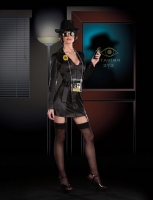 7623 Dreamgirl Costume, Private Investigator Donatella Nobody Black t