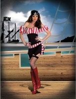 7639 Dreamgirl Costume, Ships Ahoy Off the shoulder peasant style dre