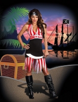 7671 Dreamgirl Costume, Pleasure Pirate Microfiber versatile dress wi