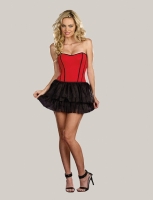 7796 Dreamgirl Costume, Reversible Corset Fully boned stretch knit re