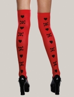 7807 Dreamgirl Stockings, Wicked Thigh High Opaque thigh high with co
