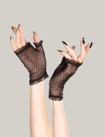 7821 Dreamgirl Glove, Burlesque Glove Lace short glove with polka dot