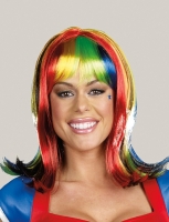 7840 Dreamgirl Wig, Light Up Rainbow Wig Light-up multi colored synth