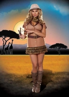 5847X Dreamgirl Plus Size Costume, On the Hunt Costume, Stretch knit