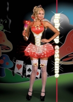 6399X Dreamgirl Costume, Queen of Heartbreakers, Stretch knit adjusta