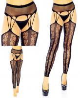 7813 Leg Avenue lace stockings fishnet garter belt