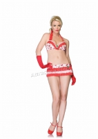 87025 Leg Avenue Costume, Miss cherry Pie Costume, includes halter br