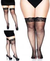 9984X Leg Avenue, Stay up lace top micro net thigh highs