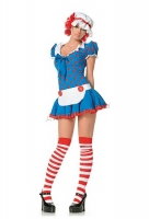 83202 Leg Avenue Costume, rag doll, includes bonnet, polka dot apron