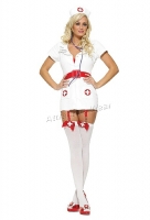 83246 Leg Avenue Costume, naughty nurse costume, includes headpiece,