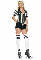 83286 Leg Avenue Costume, referee costume includes zipper front rompe