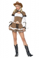 83356 Leg Avenue Costume,  cowgirl sheriff costume includes capel