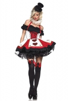 83409 Leg Avenue Costume, pretty playing card, peasant top dress with