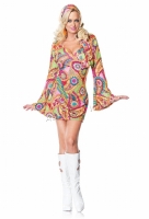83502 Leg Avenue Costume,  Hippie Chick Costume, Inludes paisley