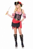 83528 Leg Avenue Costume, Rogue Pirate Costume, Includes puffed sleev